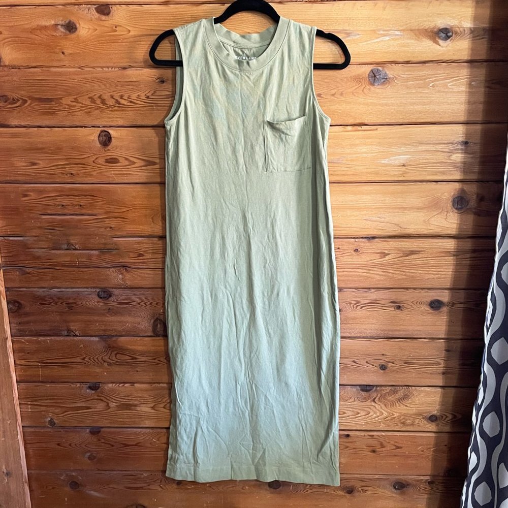 Everlane Light Sage Green Midi Tank Dress
